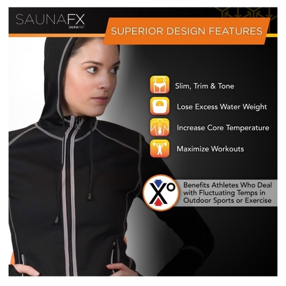 WOMEN'S Neoprene Sauna Hooded Jacket L - Picture 3 of 13
